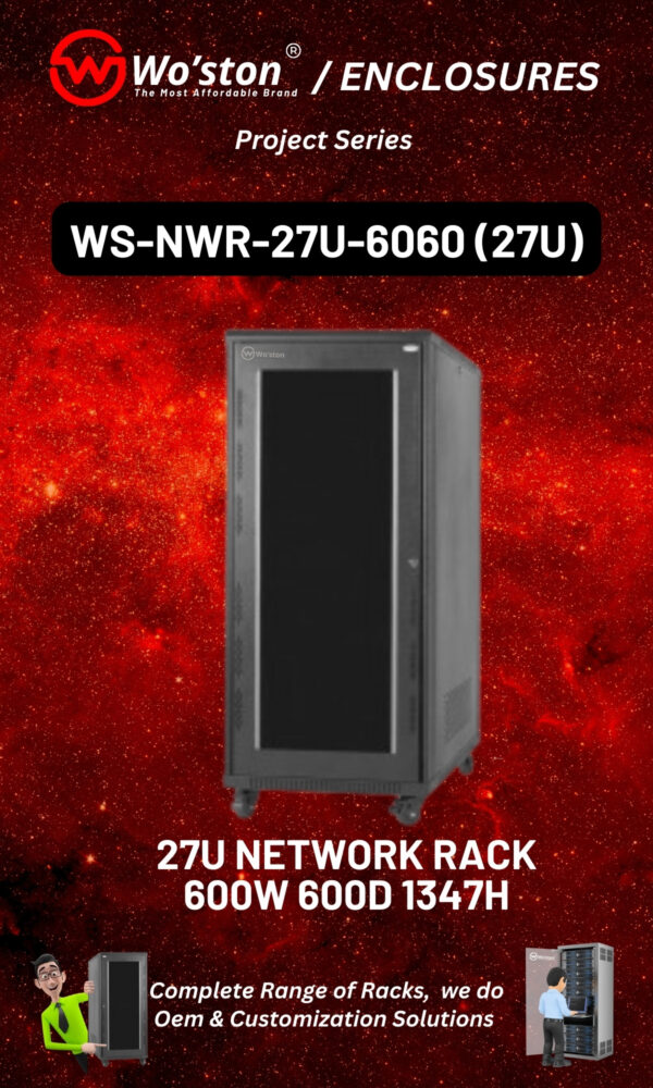 Wo'ston 27U Network Rack (WS-NWR-27U-6060) - Image 3