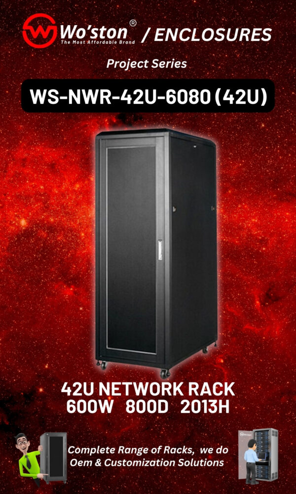 Wo'ston 42U Network Rack (WS-NWR-42U-6080) - Image 4