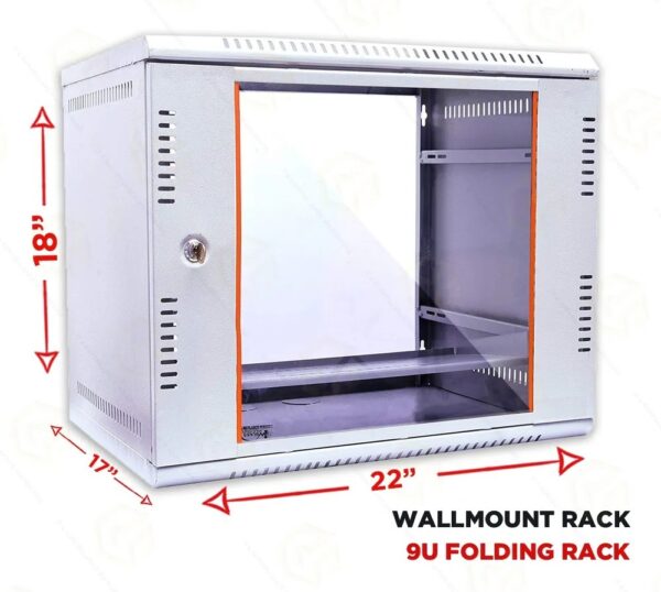 Wo'ston 9U Foldable Modular Rack (WS-DFR-9U-5445-P)