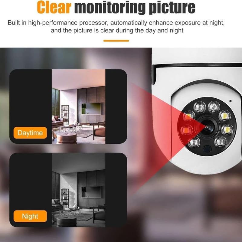 Woston MOBO 12 4MP Smart Wi-Fi Bulb Camera | 360° Panoramic Wireless Security Camera with Two-Way Audio 4 Woston Bulb camera mobo 12 ws-wblc-31 3