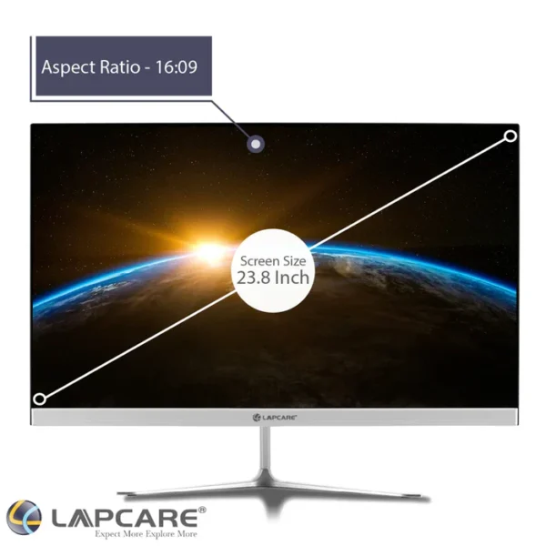 Lapcare 24" LED Monitor - (60.45CM) VGA HDMI (LM24WFHD) 3 Years Warranty - Image 2