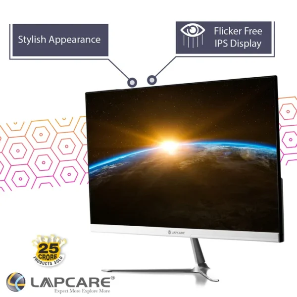 Lapcare 24" LED Monitor - (60.45CM) VGA HDMI (LM24WFHD) 3 Years Warranty - Image 4