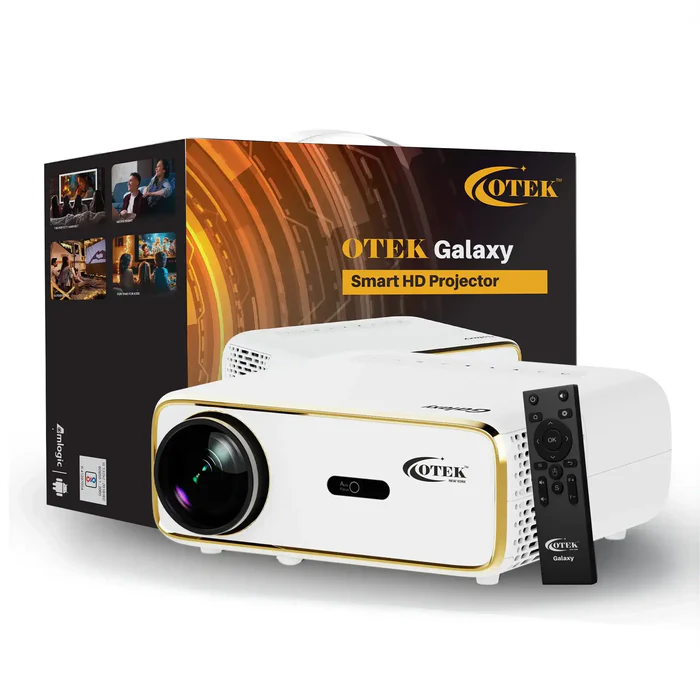 OTEK GALAXY SMART HD PROJECTOR BLACK, 720p HD, 250 ANSI Lumens, Built-in Android TV, Wi-Fi & HDMI, Compact & Stylish Design for Home & Outdoor Use - Image 6