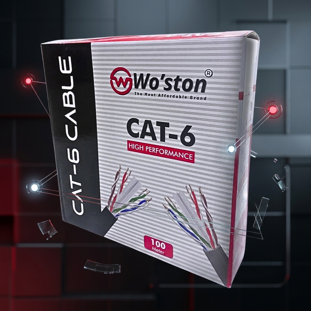 Woston Cat6 outdoor Copper Black LAN Network Cable High-Speed Ethernet WS-CATS-CO 3 Woston Cat6 networking cable cable 100 m (2)