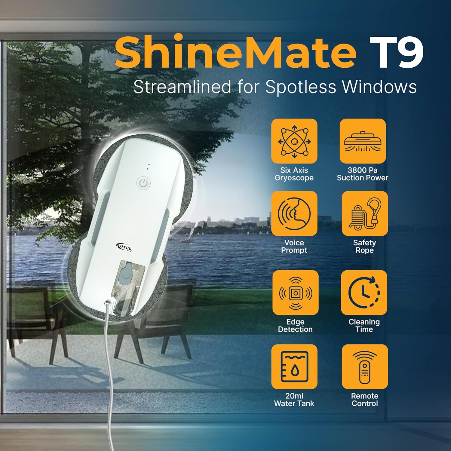 OTEK W6 Window Cleaning Robot – Automated and Efficient Glass Cleaning Solution - Image 2