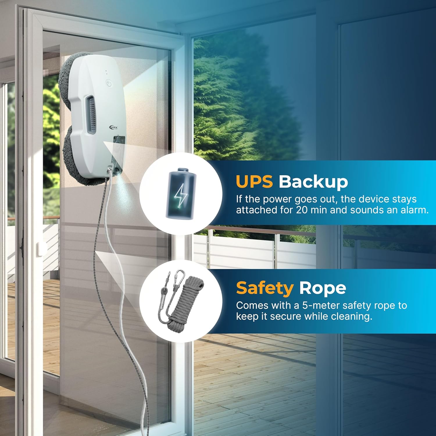 OTEK W6 Window Cleaning Robot – Automated and Efficient Glass Cleaning Solution - Image 5