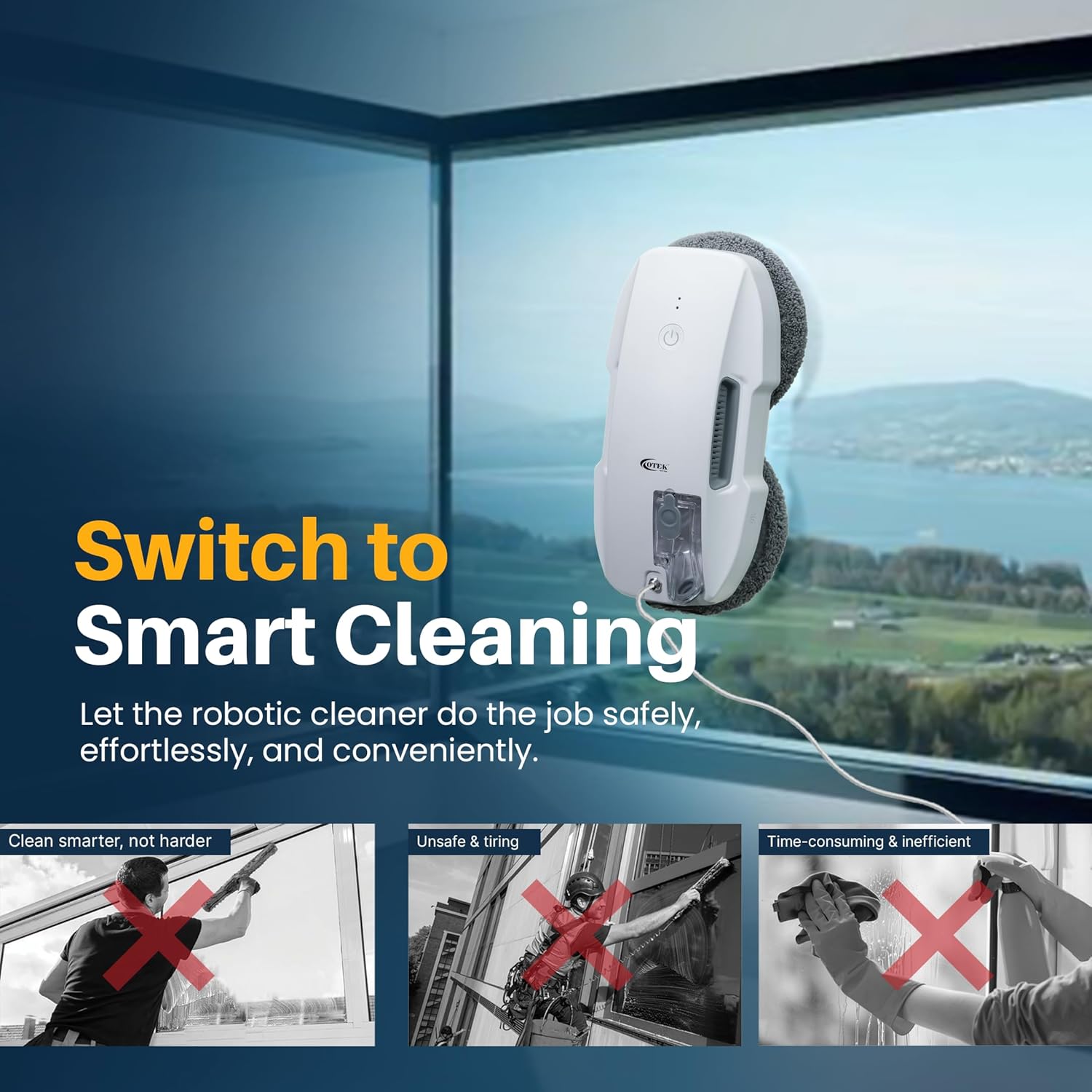 OTEK W6 Window Cleaning Robot – Automated and Efficient Glass Cleaning Solution - Image 7