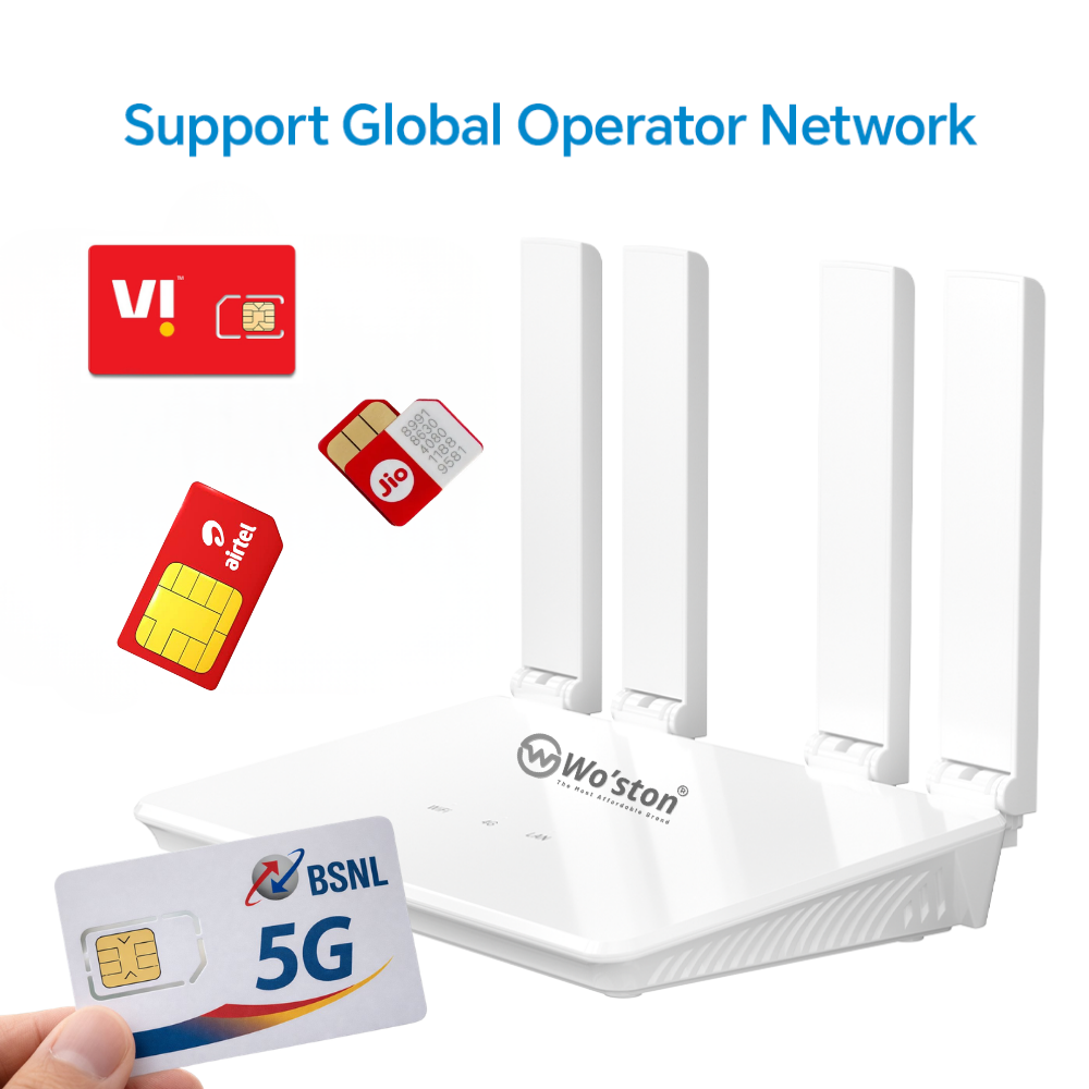 Woston WT-516-4GV6 4G LTE WiFi Router | SIM Based Wireless Router with High-Speed Internet Connectivity 5 Woston router wt-516-4gv6 3