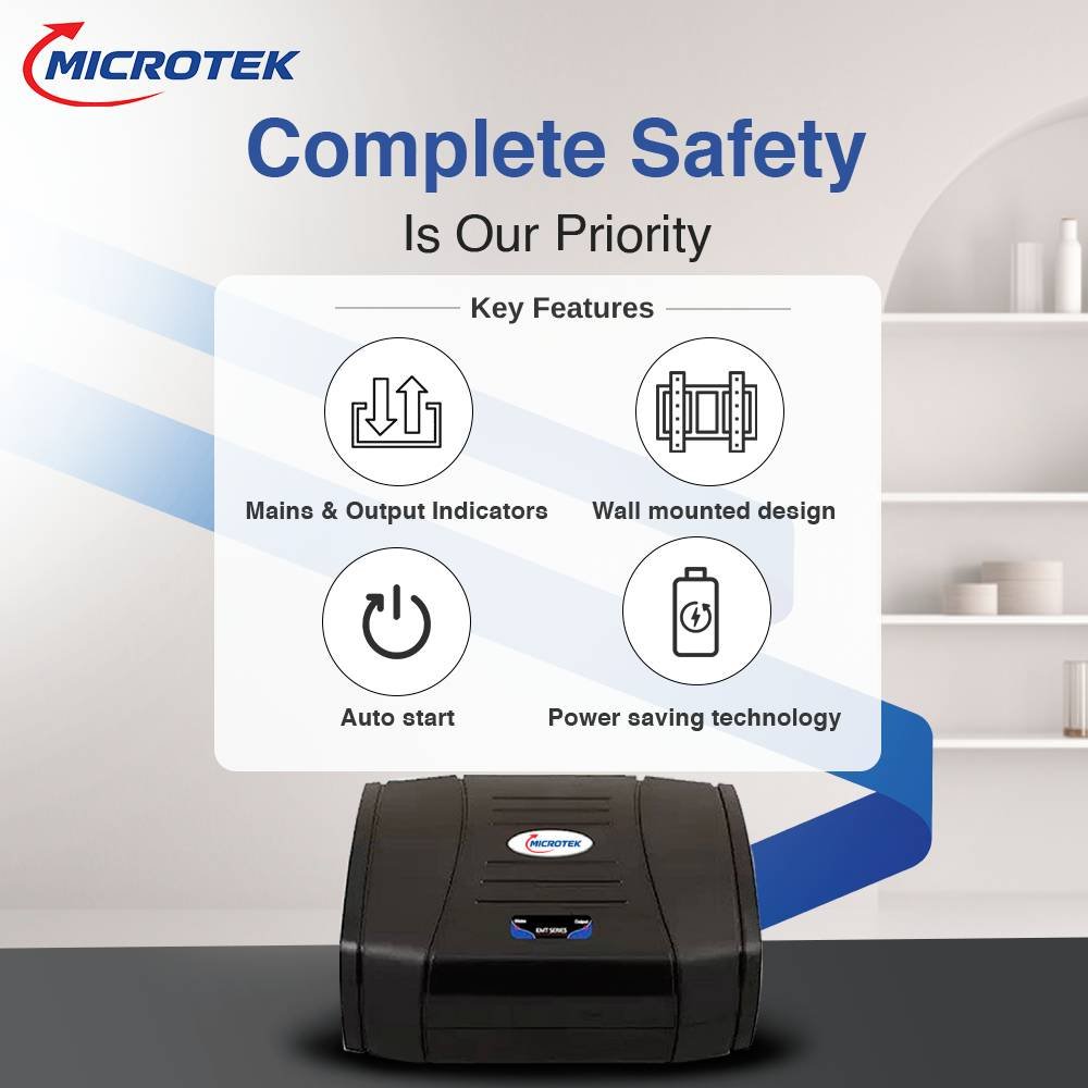 Microtek EMT 1390 Automatic Voltage Stabilizer Wall Mounted 90V–300V 4 AUTOMATIC-VOLTAGE-STABILIZER-EMT-3090-3-1721485923404