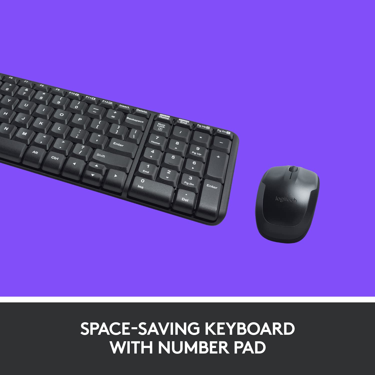 Logitech Compact Wireless Keyboard and Mouse Combo 2.4GHz USB Receiver MK220 5 Logitech Keyboard Mouse mk220 1