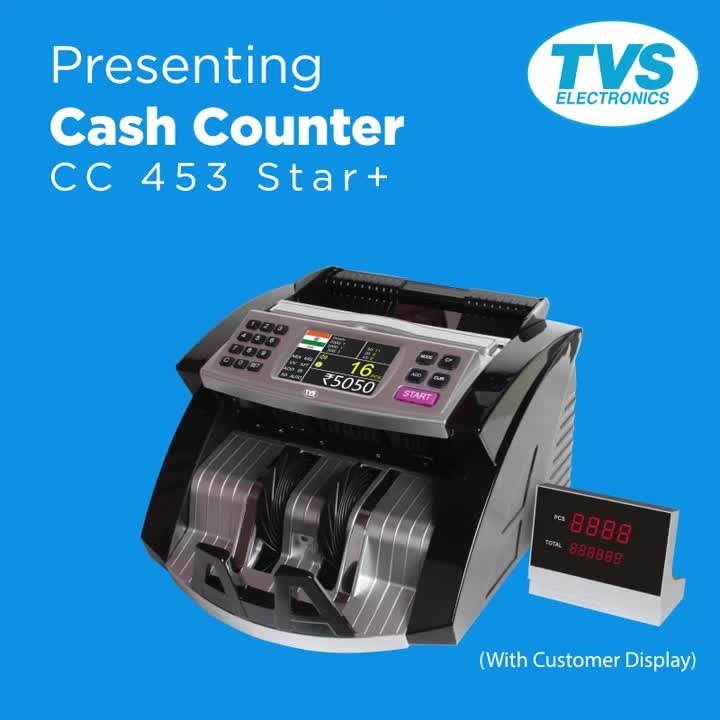 TVS CC-453+ StarPlus Cash Counting Machine with UV MG IR Detection 3 TVS Cash Counter Machine CC 453 Star + Cash Counter & Detector 5