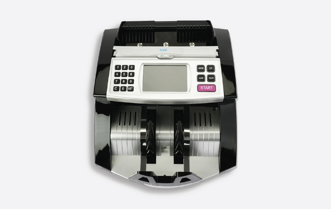 TVS CC-453+ StarPlus Cash Counting Machine with UV MG IR Detection 1 TVS Cash Counter Machine CC 453 Star + Cash Counter & Detector