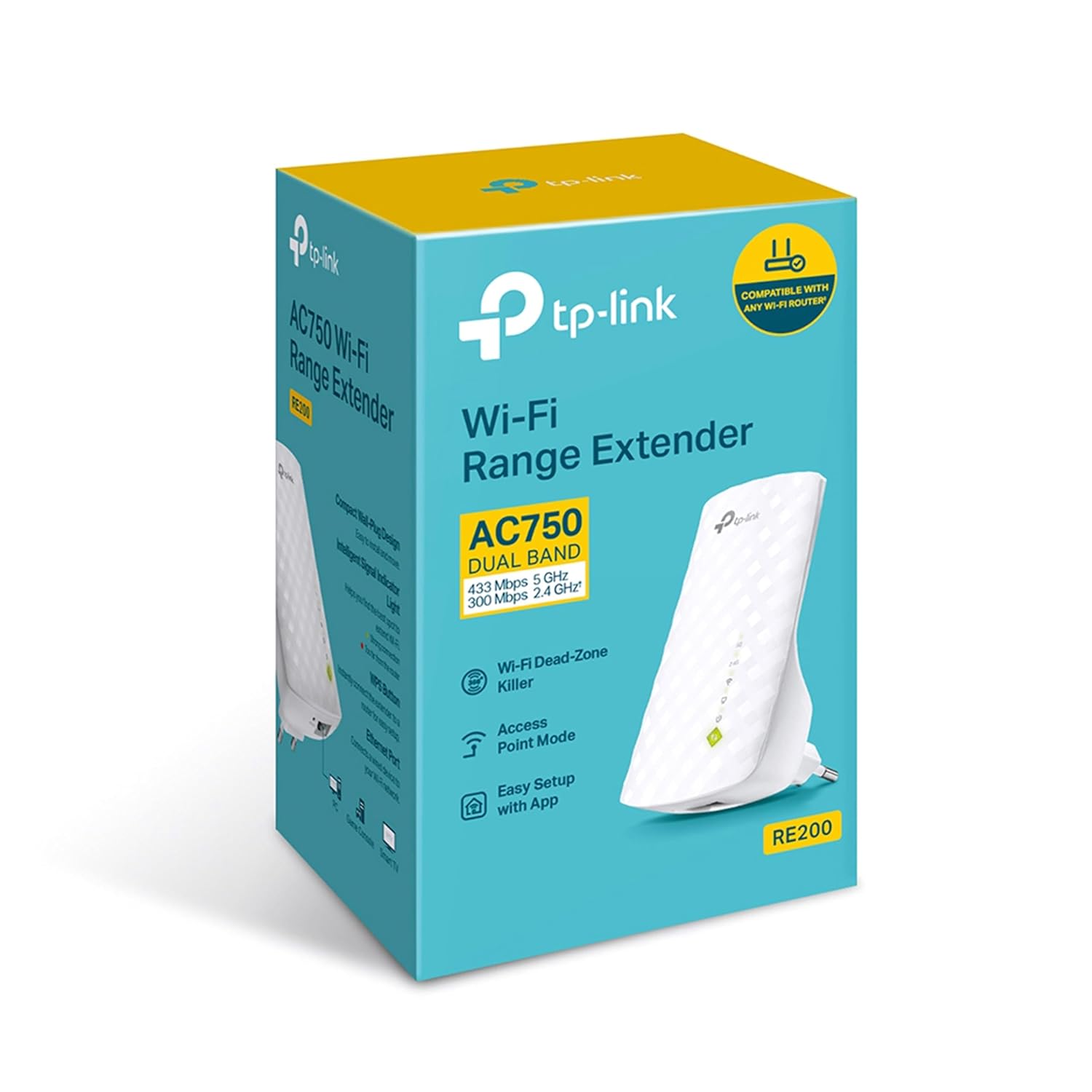 TP-Link RE200 AC750 Dual Band WiFi Range Extender 750Mbps Wireless Repeater Access Point 3 Tp Link range Extender Dual Band AC750 4