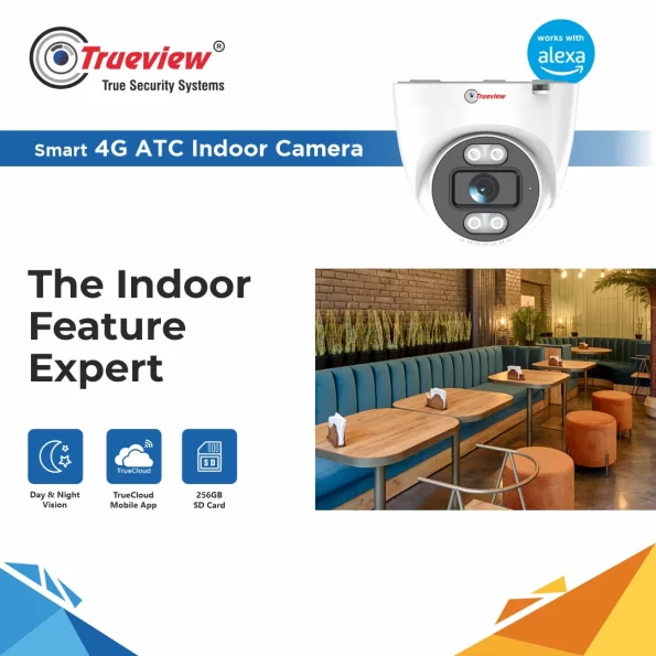 Trueview 3MP Smart 4G Dome ATC Security Camera with All-Time Color Vision, Two-Way Audio & Alexa Support 4 Trueview 3mp Smart 4g Dome Camera 2