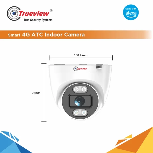 Trueview 3MP Smart 4G Dome ATC Security Camera with All-Time Color Vision, Two-Way Audio & Alexa Support 3 Trueview 3mp Smart 4g Dome Camera 3