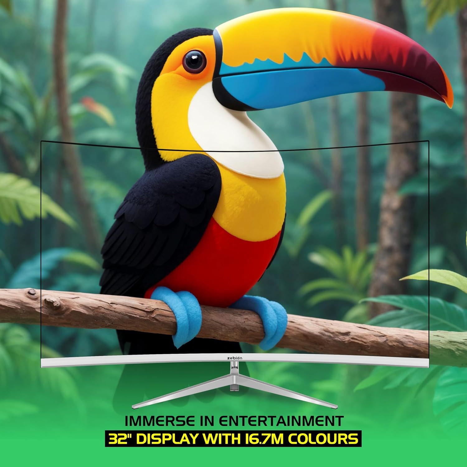 Zebion Crista Series 32 Inch FHD Curved IPS LED Monitor HDMI VGA 3 Zebion 32inch FHD Curved let monitor Crista 4