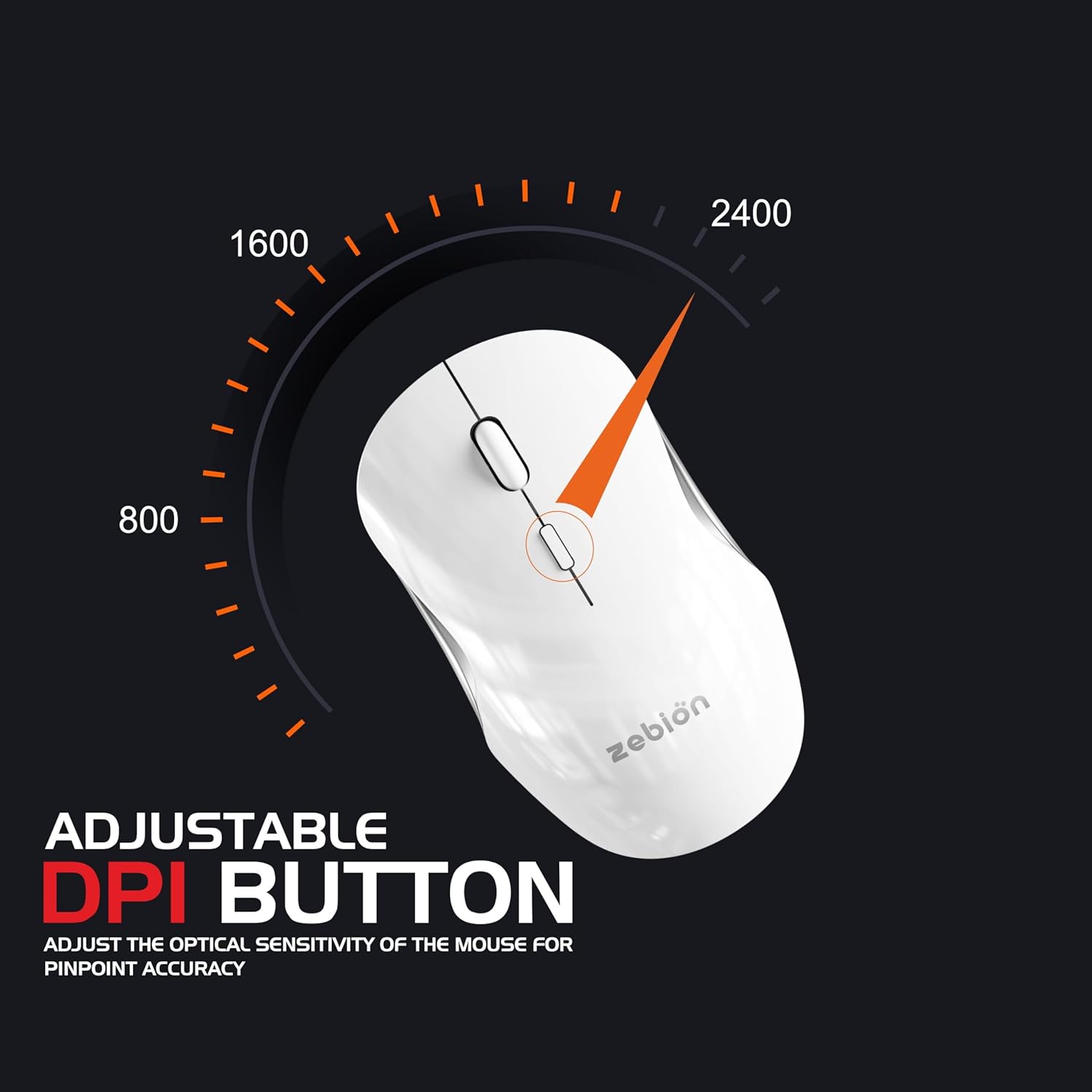 Zebion Connect-3 Rechargeable Triple Mode Wireless Mouse Bluetooth 5.3 White 3 Zebion Connect 3 wireless mouse bluetooth 5