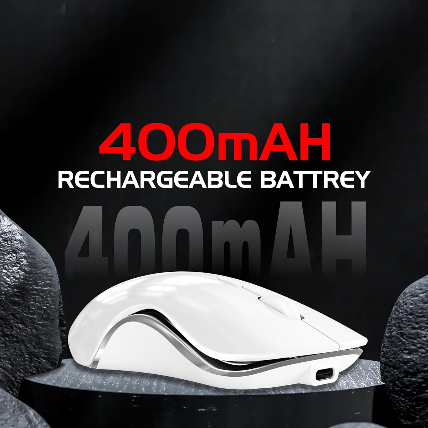 Zebion Connect-3 Rechargeable Triple Mode Wireless Mouse Bluetooth 5.3 White 2 Zebion Connect 3 wireless mouse bluetooth 6