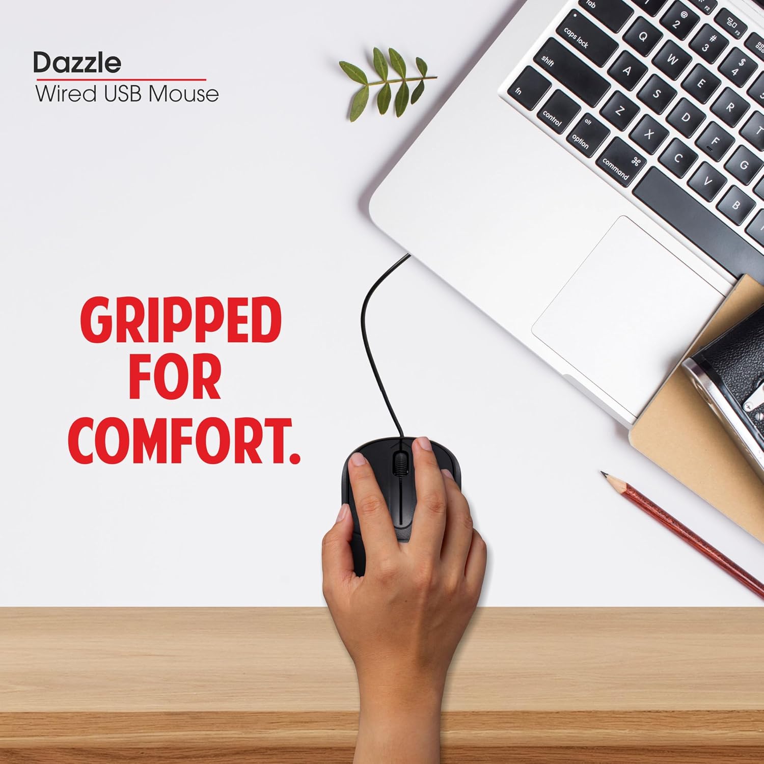 Zebion Dazzle Wired USB Optical Mouse 800 DPI Ergonomic Design 6 Zebion Dazzle USB Mouse 4