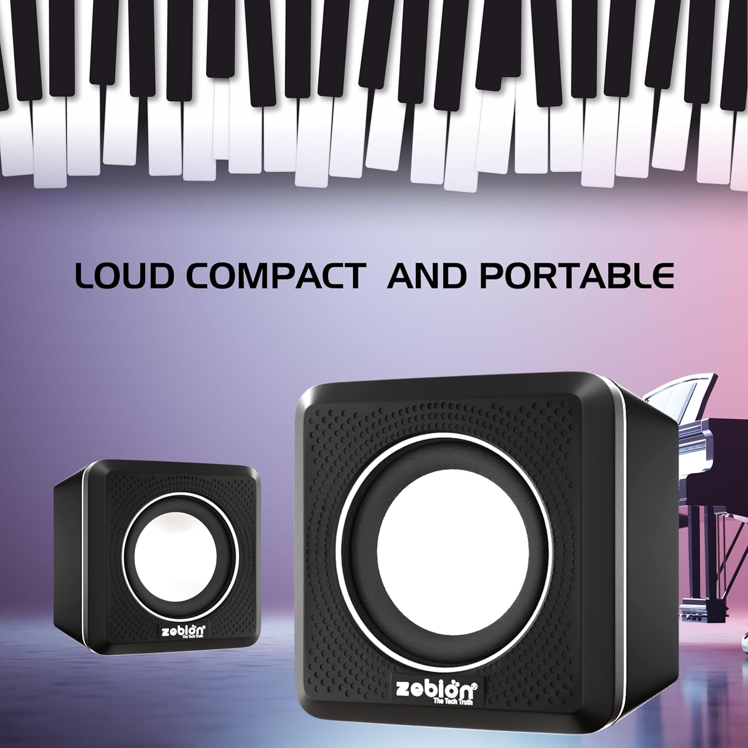 Zebion Muze Twin USB Powered 2.0 Multimedia Speakers 6W 5 Zebion Desktop Speaker muze twin 3