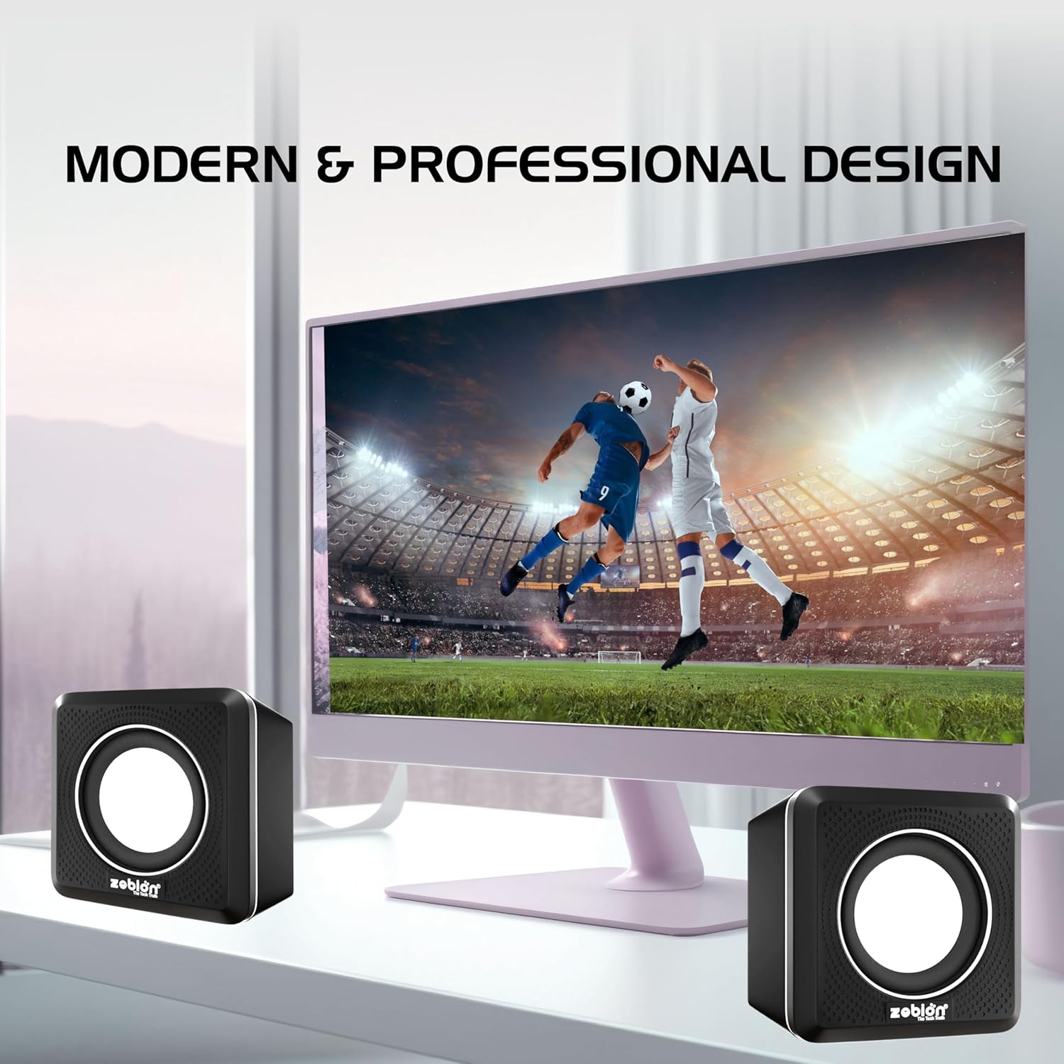 Zebion Muze Twin USB Powered 2.0 Multimedia Speakers 6W 3 Zebion Desktop Speaker muze twin 5