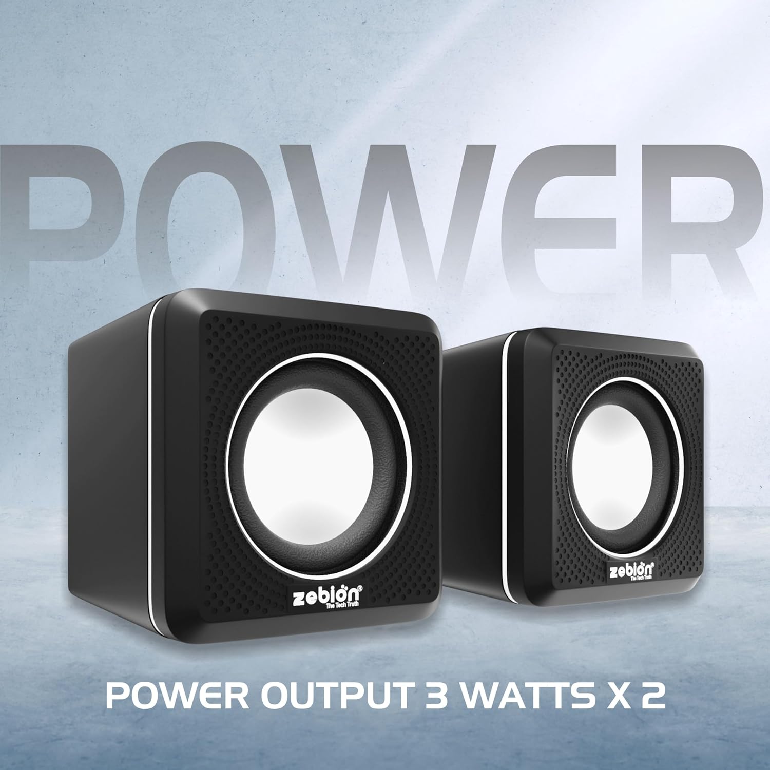 Zebion Muze Twin USB Powered 2.0 Multimedia Speakers 6W 2 Zebion Desktop Speaker muze twin 6