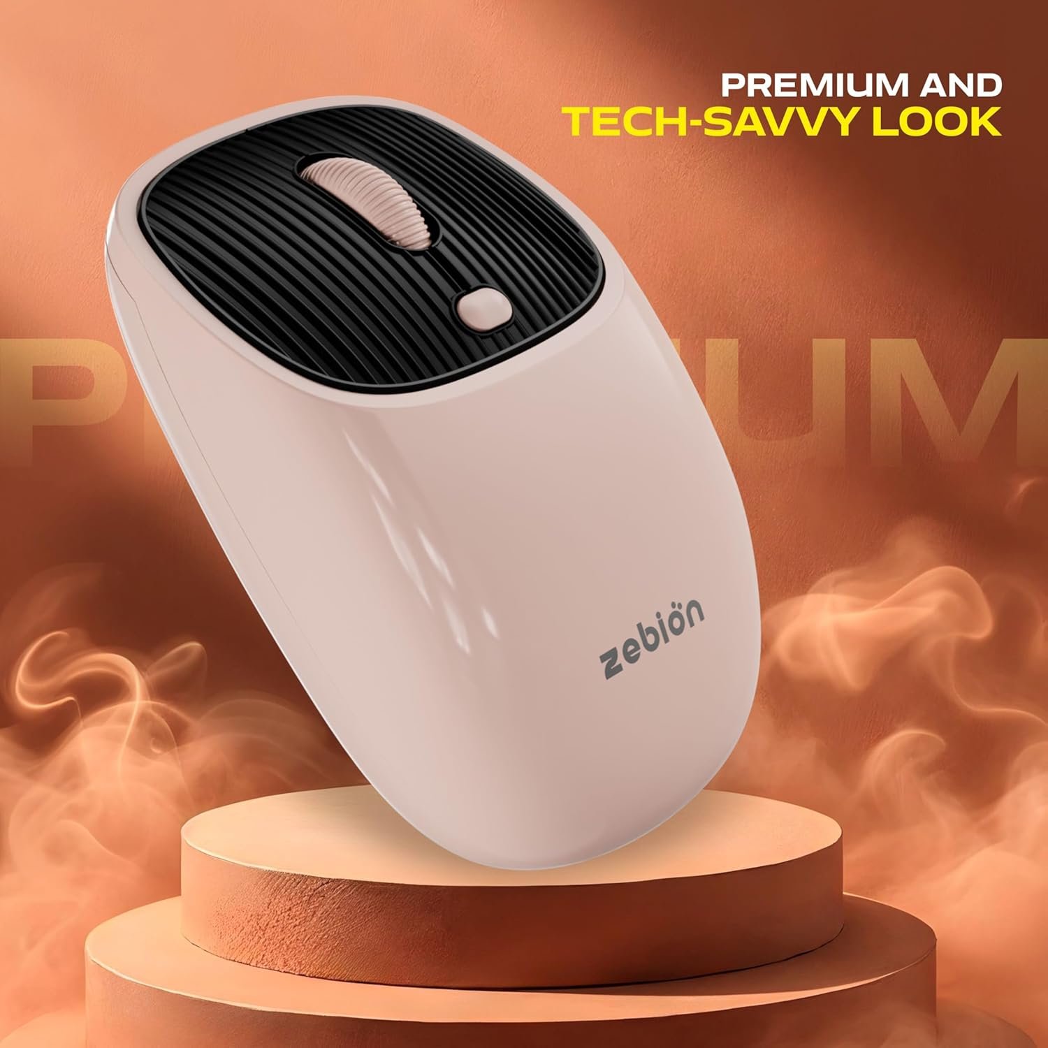Zebion Free Flow 2.4GHz Wireless Mouse with 3 DPI Levels 4 Buttons Sand Brown 5 Zebion Free Flow wireless Mouse 3