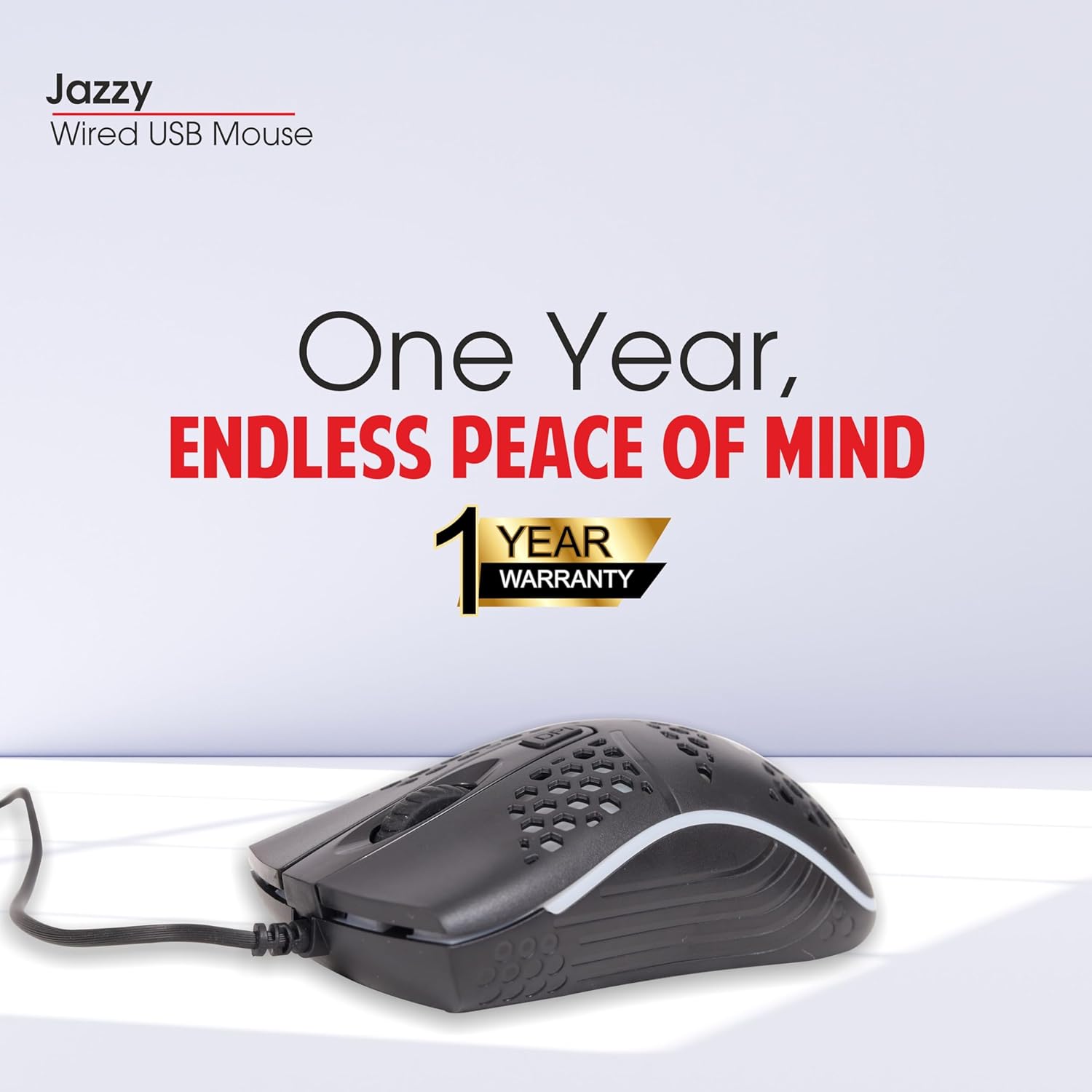 Zebion Jazzy RGB Wired Gaming Mouse Adjustable DPI Honeycomb Design 2 Zebion Jazzy Wired Gaming RGB 6