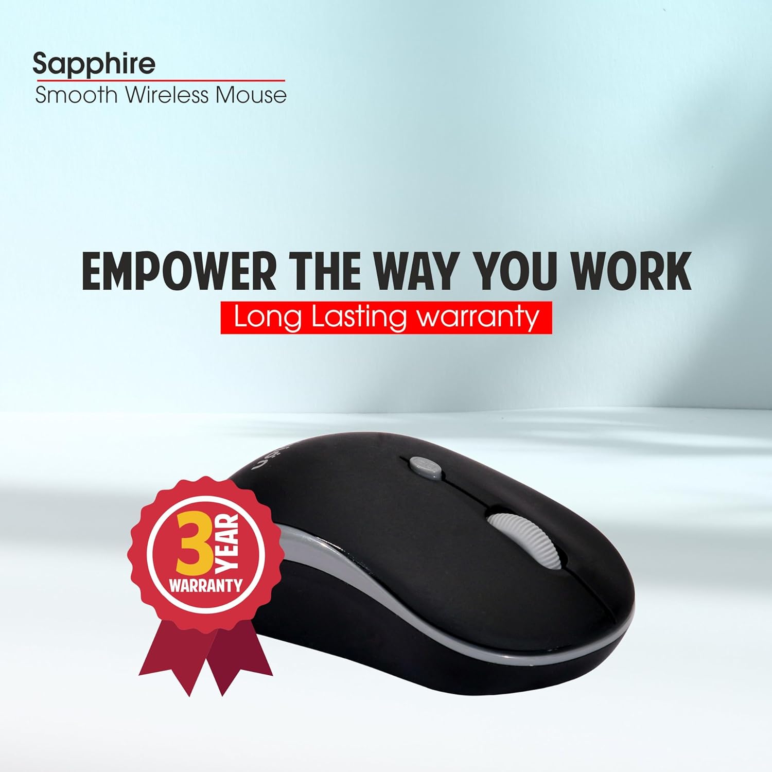 Zebion Sapphire Lightweight Wireless Optical Mouse 1600 DPI Black 3 Zebion Sapphire wireless optical mouse 5