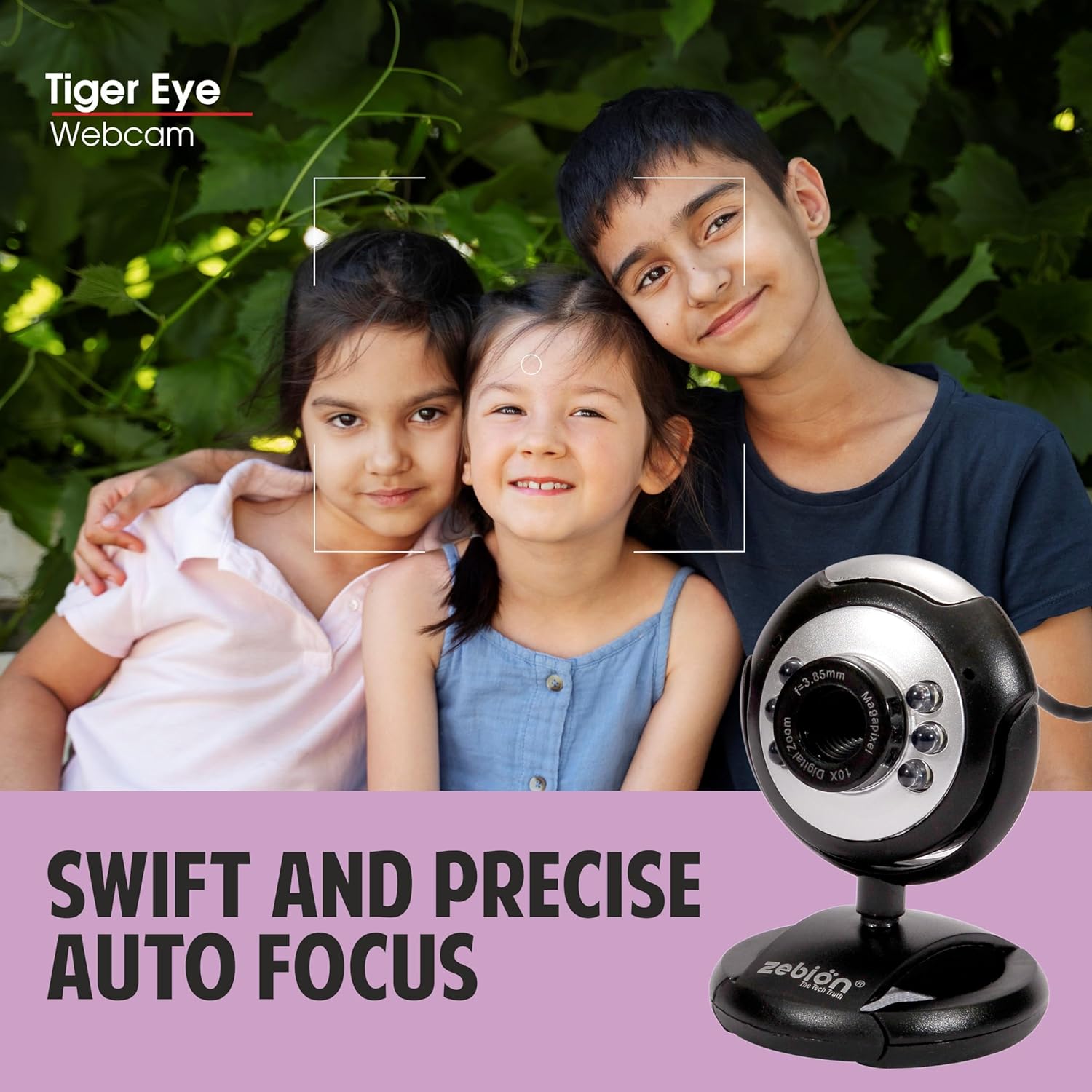 Zebion Tiger Eye HD USB Webcam with Mic & LED Lights 30FPS 4 Zebion Tiger eye digital webcam 5