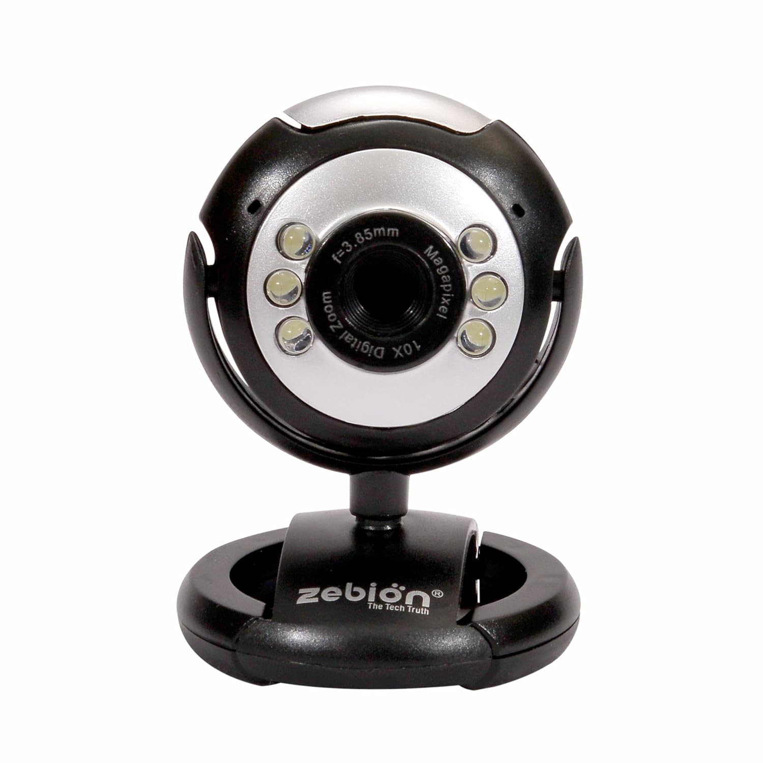 Zebion Tiger Eye HD USB Webcam with Mic & LED Lights 30FPS 1 Zebion Tiger eye digital webcam