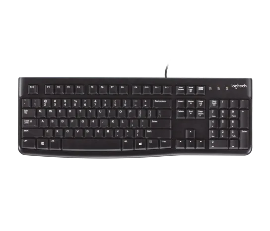 Logitech Full Size USB Wired Keyboard Spill Resistant Windows K120 3 logitech k120 keyboard