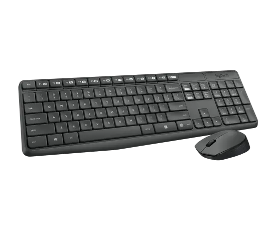 Logitech Wireless Keyboard and Mouse Combo Full Size USB Receiver MK235 1 logitech mk235