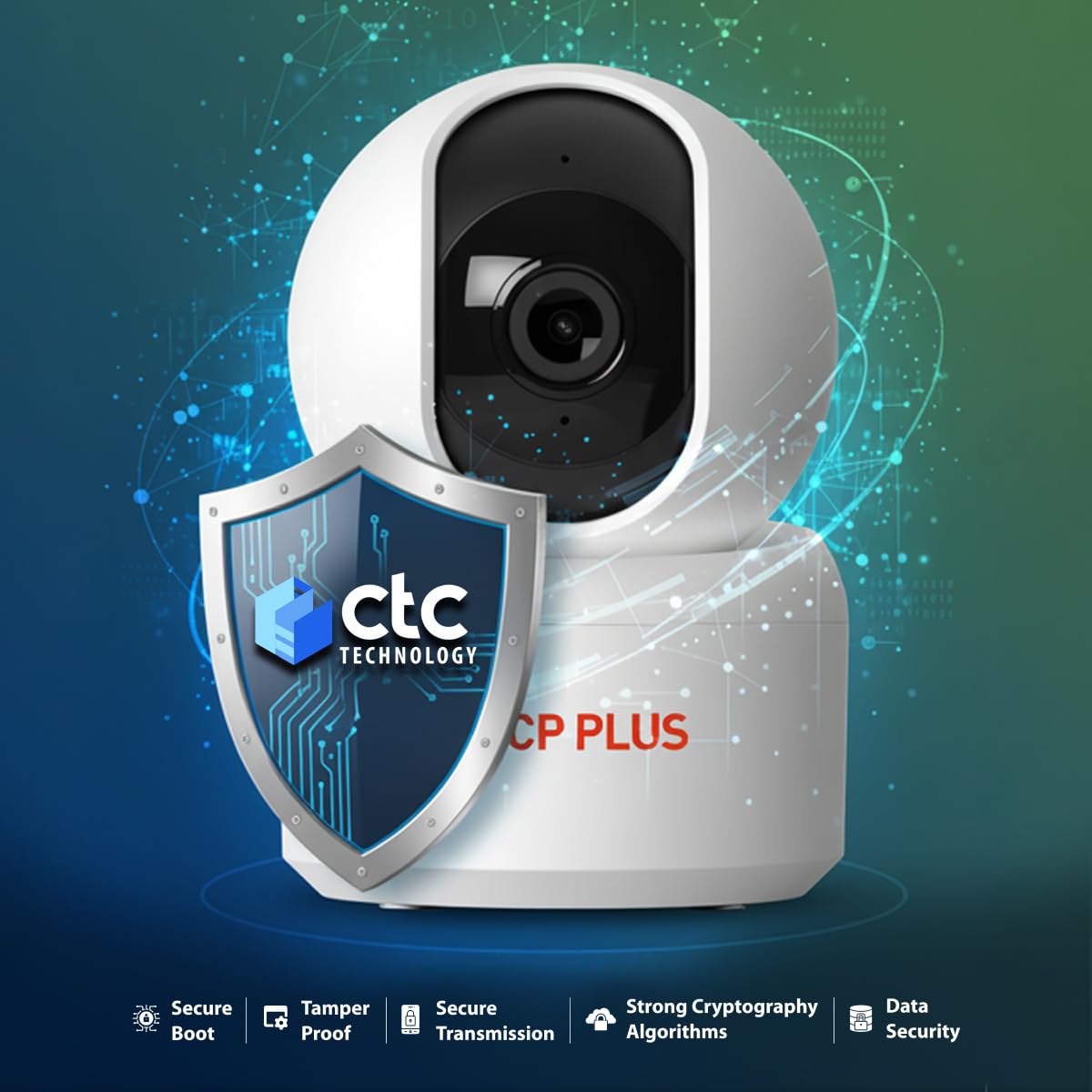 CP Plus 4MP WiFi PT Indoor Camera with Google Home Support CP-E41Q 3 CP Plus CP-E41Q 4MP Wi-Fi PT Camera 1