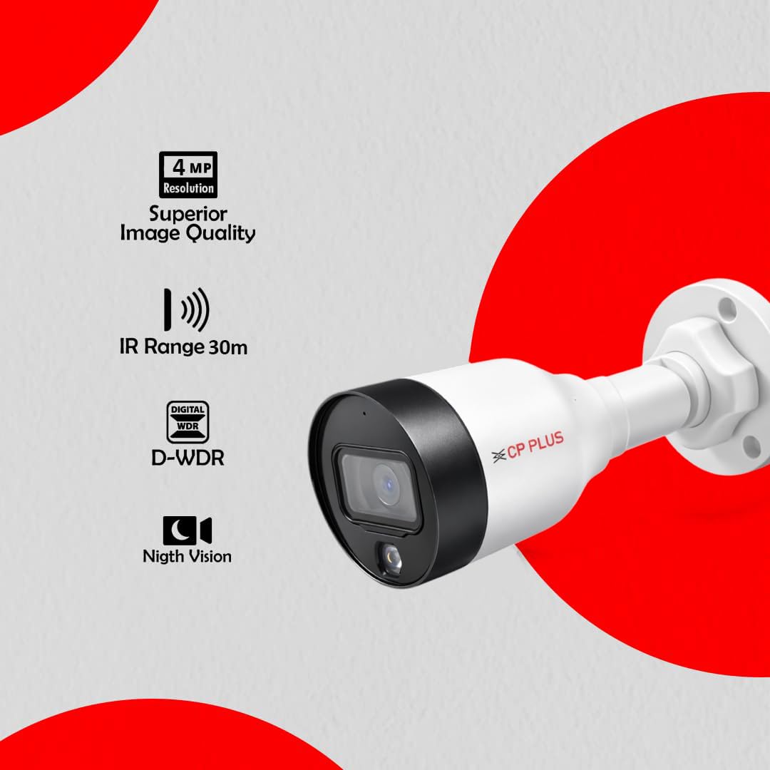 CP Plus 4MP Dual Light IP Bullet Camera with Built in Mic PoE CP-UNC-TA41L3C-D-LQ 2 CP Plus IP Bullet Camera color CP-UNC-TA41L3C-D-LQ 3
