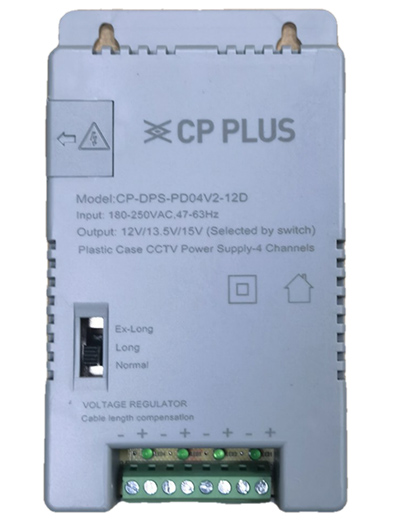 CP Plus 4 Channel Metal CCTV SMPS 12V Premium Plastic Body Power Supply CP-DPS-MD50P-12D 3 Cp Plus SMPS power Supply 4ch CP-DPS-PD04V2-12D