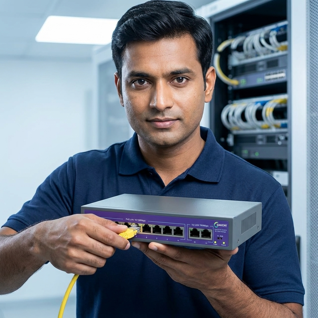 Daichi 9+2 Port 100Mbps PoE Switch for IP Cameras DIPOE92N 4 Daichi 9+2 poe Switch Normal (3)