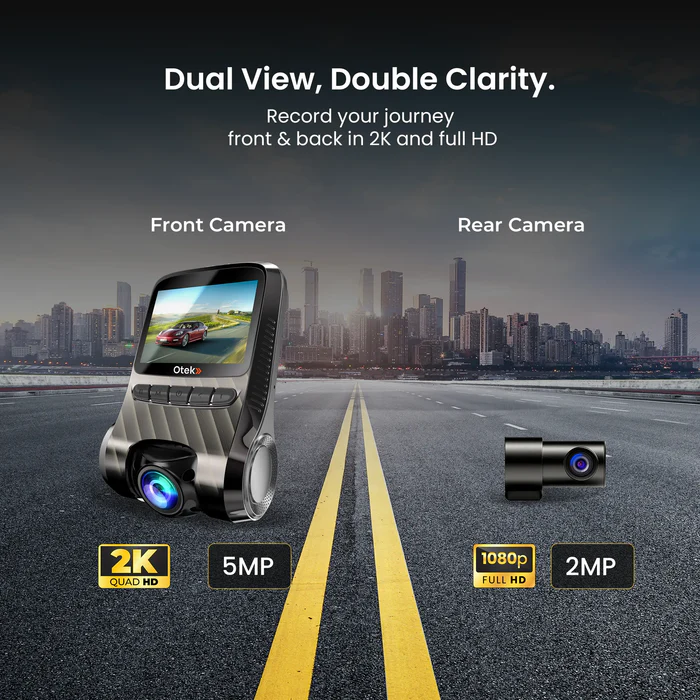 OTEK Copilot 2K Dash Camera with WiFi, GPS, 1440P Recording, Night Vision & Parking Mode 2 Otek Dash Camera 2k 4G 2