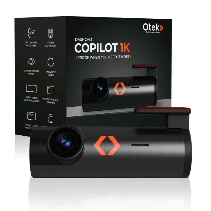 Otek Copilot 1K Dash Camera with 1920×1296P Recording, Parking Mode & App Connectivity 1 Otek Dash cam Copilot 1k