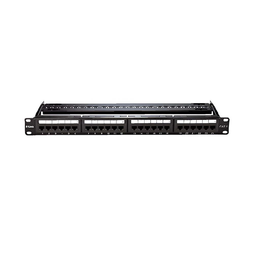 D-Link Posiflex CAT6 UTP 24 Port Loaded Patch Panel with 50µ Gold Plated Contacts 2 D-Link Cat6 Patch Panel 24 Port Loaded 1