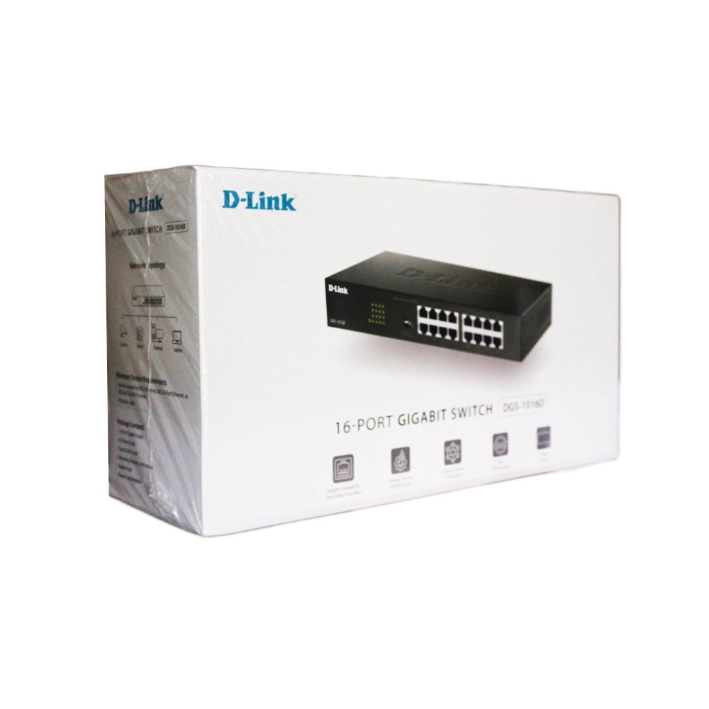 D-Link DGS-1016D 16-Port Gigabit Unmanaged Desktop Switch with Energy Saving 1 D-Link Desktop LAN Switch 16 Port Gigabit DGS-1016D