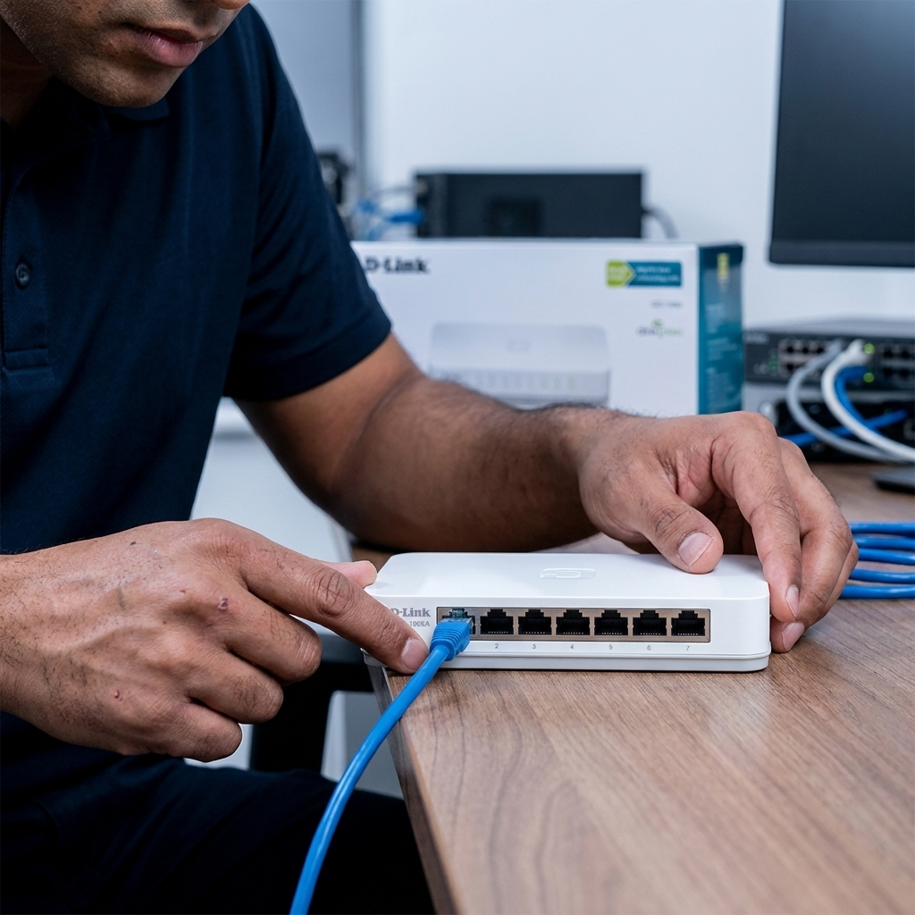 D-Link DES-1008C 8-Port 10/100Mbps Fast Ethernet Unmanaged Switch 4 D-Link Desktop Switch 8 port (3)