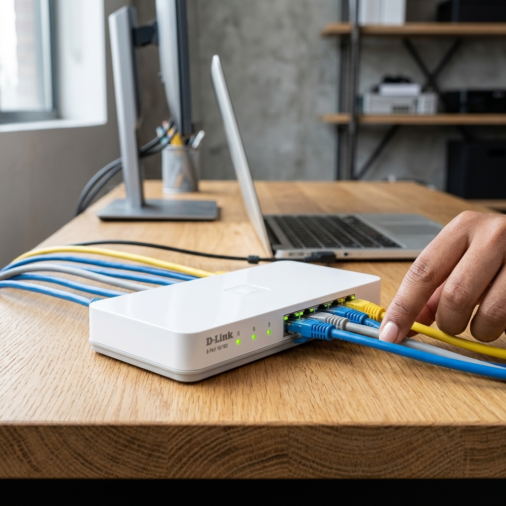 D-Link DES-1008C 8-Port 10/100Mbps Fast Ethernet Unmanaged Switch 3 D-Link Desktop Switch 8 port (4)