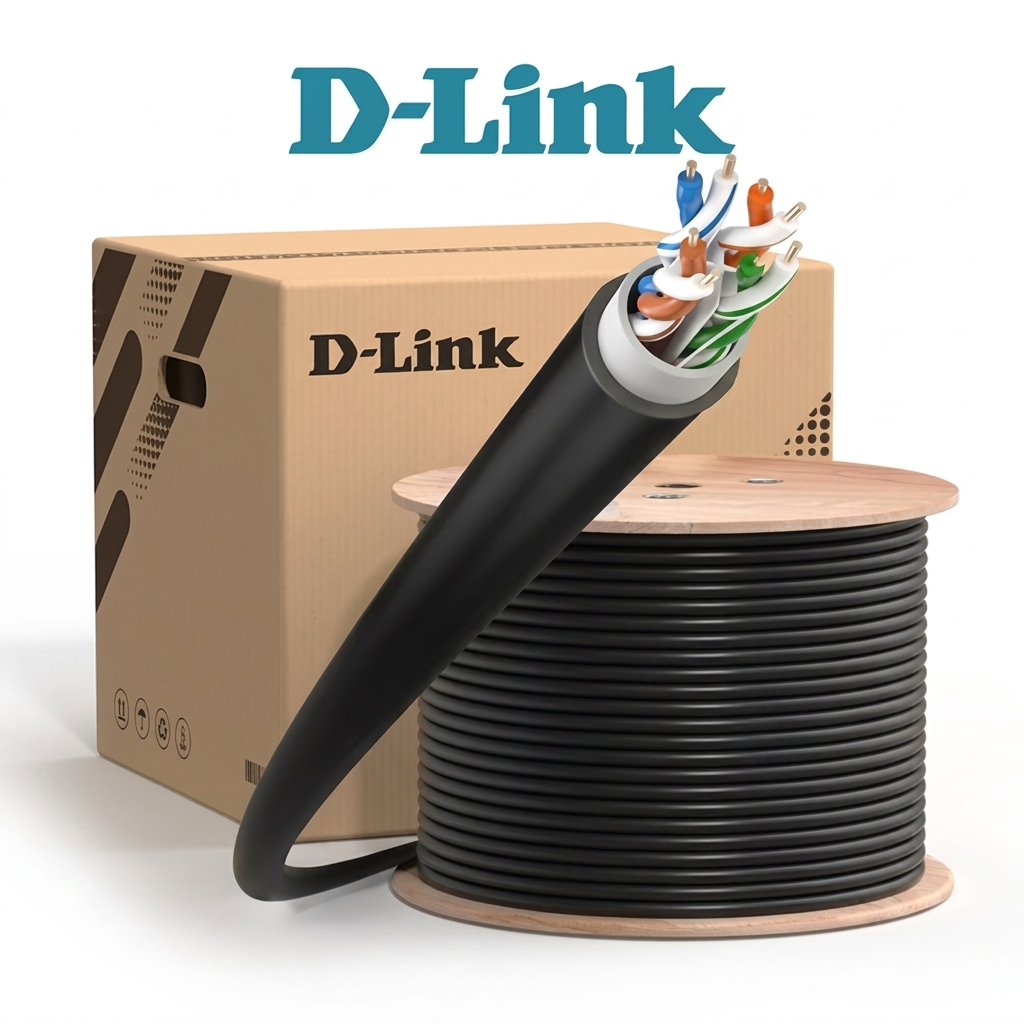 DLink NCB-C6UBLKR-305-O CAT6 UTP 305 Meter Outdoor LAN Cable 250MHz Gigabit 1 DLink networking cat6 305m cable (1)
