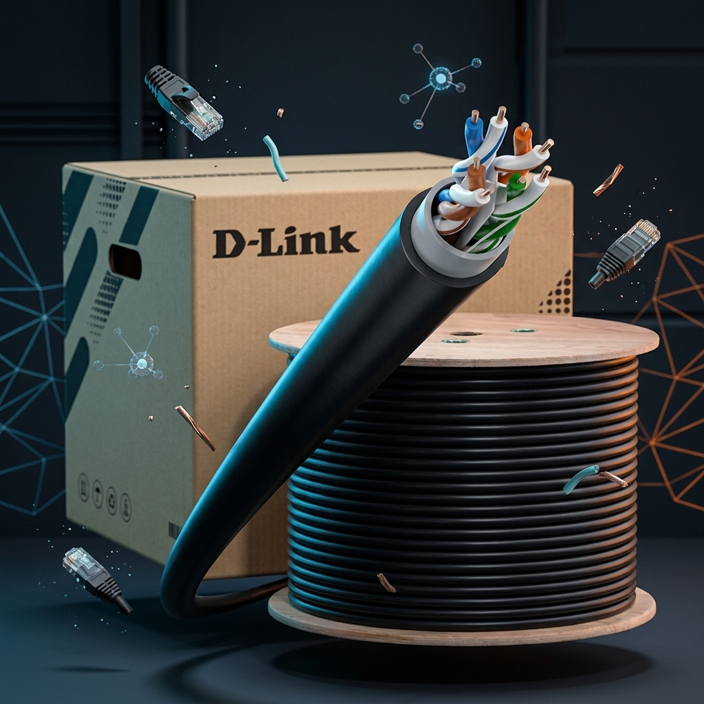 DLink NCB-C6UBLKR-305-O CAT6 UTP 305 Meter Outdoor LAN Cable 250MHz Gigabit 3 DLink networking cat6 305m cable (2)