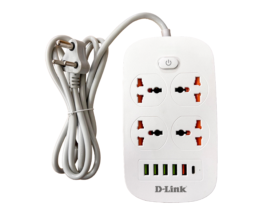D-Link DPA-F451 4 AC 5 USB Power Strip with 1C Port 1500W Universal Power Extension 3 Dlink Power Strip with 4AC, 5USB & 1C port dpa-f451 1