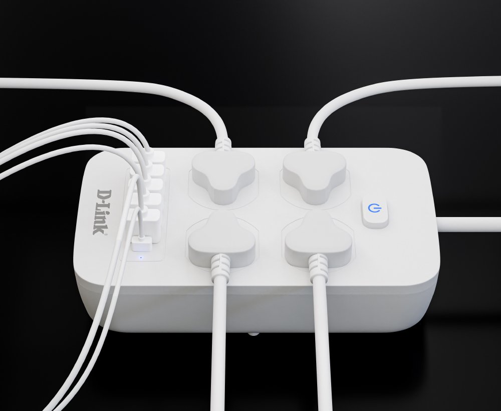 D-Link DPA-F451 4 AC 5 USB Power Strip with 1C Port 1500W Universal Power Extension 2 Dlink Power Strip with 4AC, 5USB & 1C port dpa-f451 2