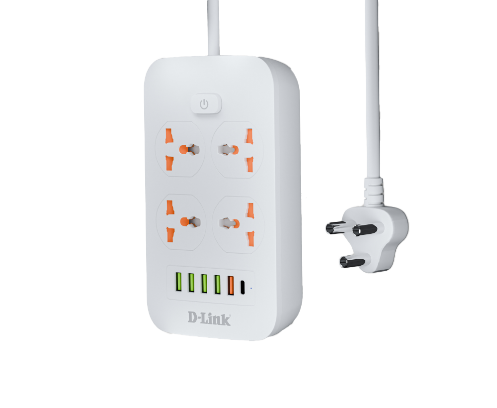 D-Link DPA-F451 4 AC 5 USB Power Strip with 1C Port 1500W Universal Power Extension 1 Dlink Power Strip with 4AC, 5USB & 1C port dpa-f451
