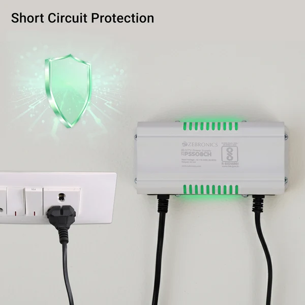 ZEBRONICS 8 Channel CCTV SMPS DC 12V with Metal Body & Protection Circuit ZEB-PSSO8CH 6 Zebronics 8CH power supplu smps PSSO8CH 3