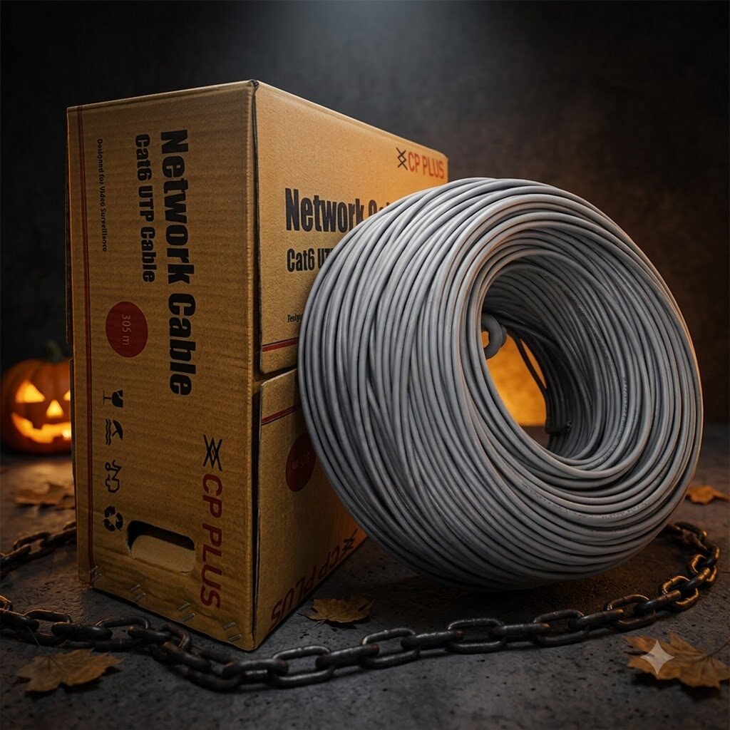 CP PLUS Cat 6 Indoor NetworkingCable 305M Solid Copper CP-EUT-6TSRD-305 5 Cp plus cat6 cable 305 indoor (5)